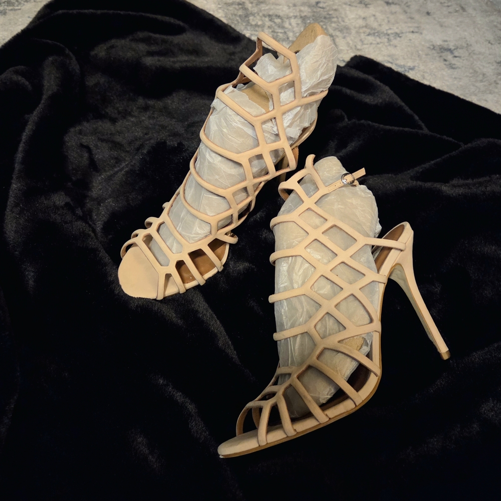 Steve Madden Tan Caged Heels